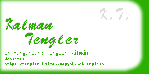 kalman tengler business card